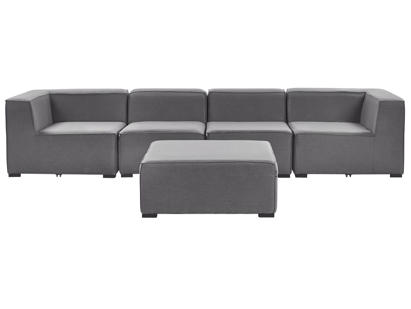 Garden Sofa with Ottoman 4 Seater AREZZO Modular Grey