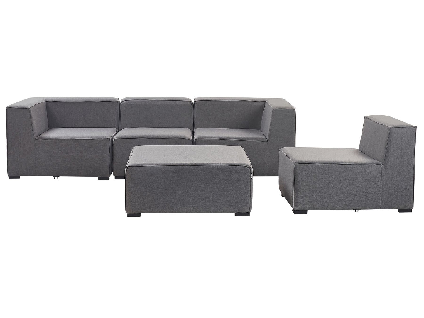 Garden Sofa with Ottoman 4 Seater AREZZO Modular Grey