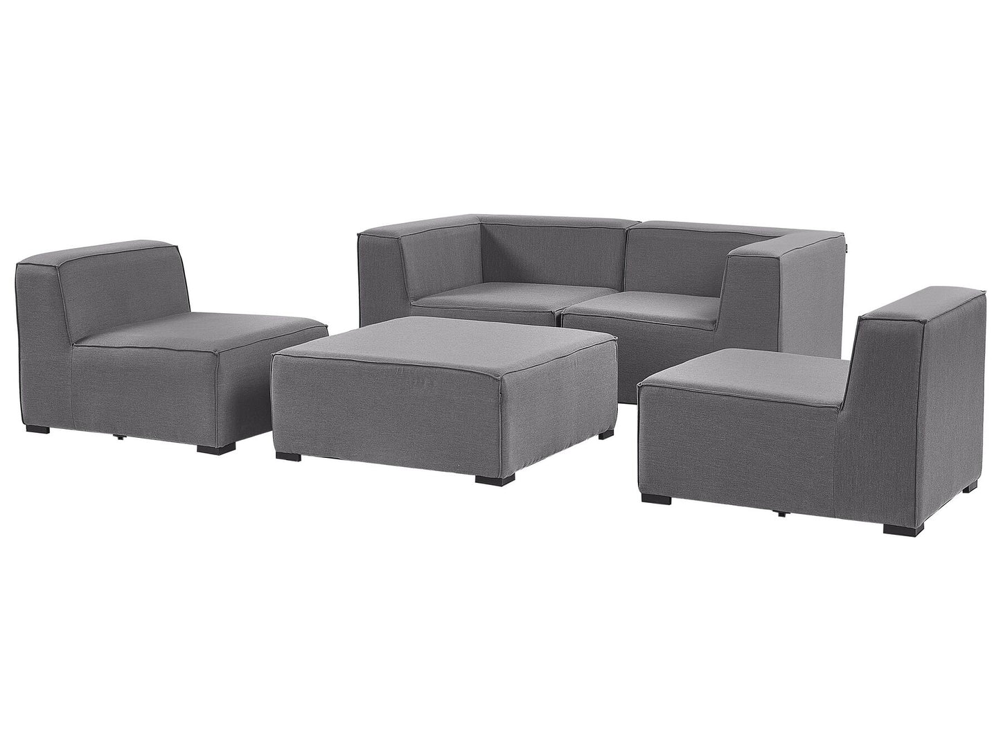 Garden Sofa with Ottoman 4 Seater AREZZO Modular Grey