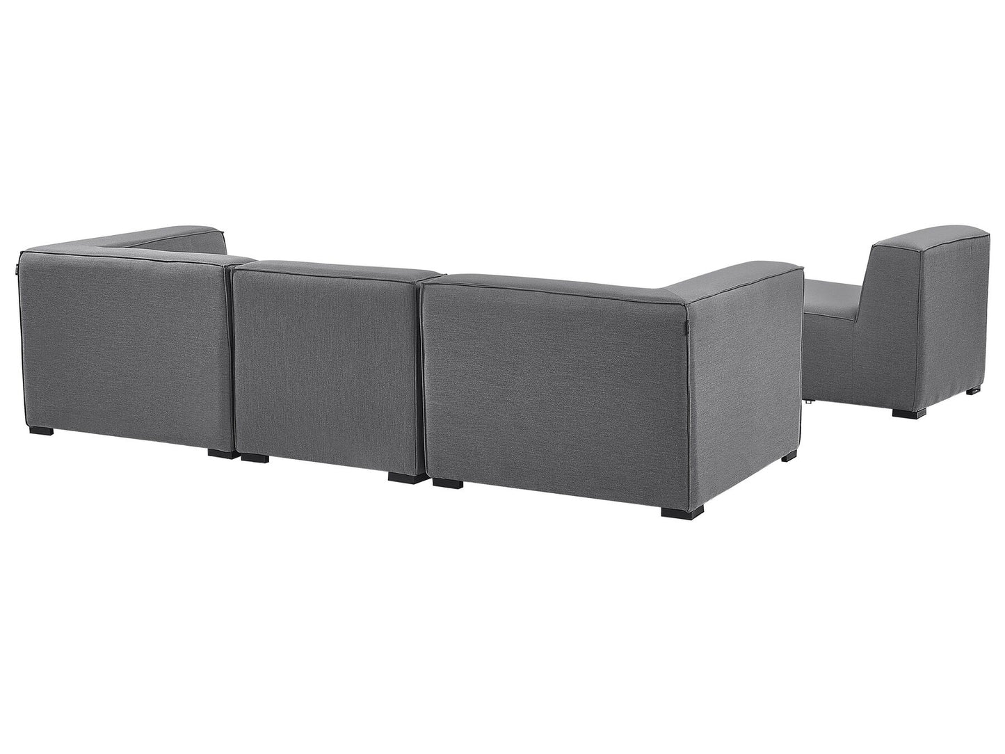 Garden Sofa with Ottoman 4 Seater AREZZO Modular Grey