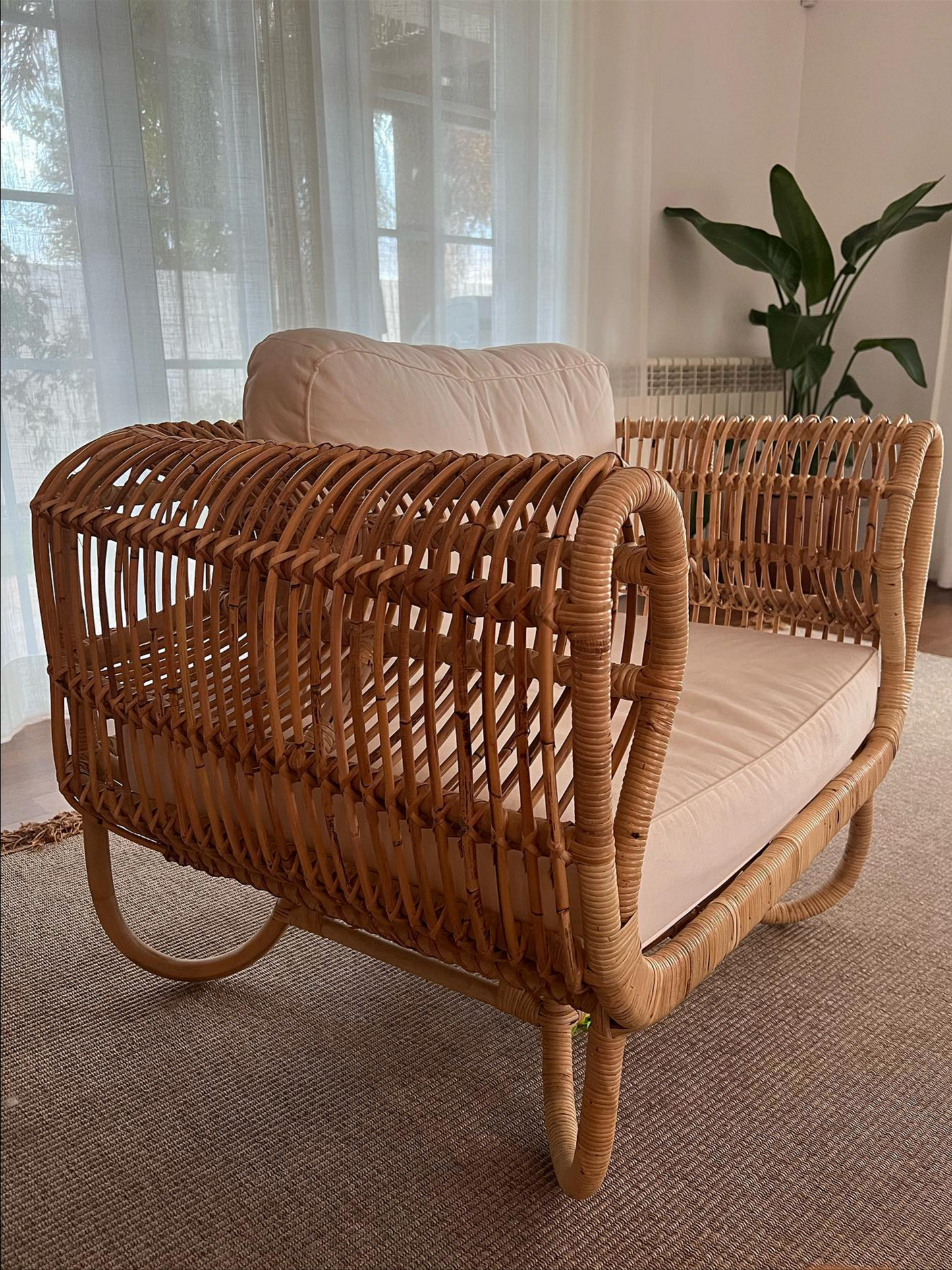 Garden Armchair DOLCEDO Rattan Natural