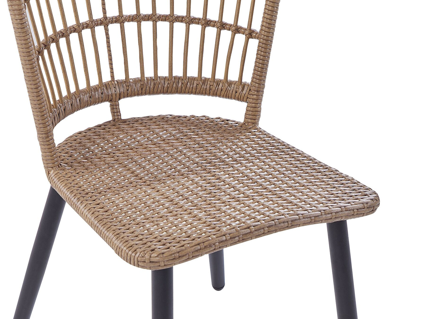 Garden Dining Set 6 Seater ALIANO with Cushions PE Rattan Pastel Pink