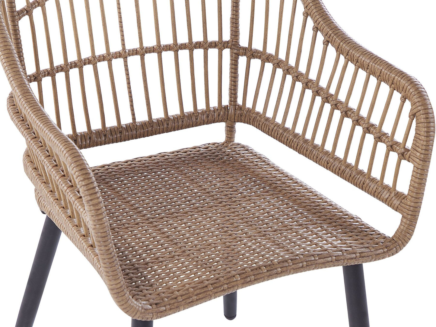 Garden Dining Set 6 Seater ALIANO with Cushions PE Rattan Pastel Pink