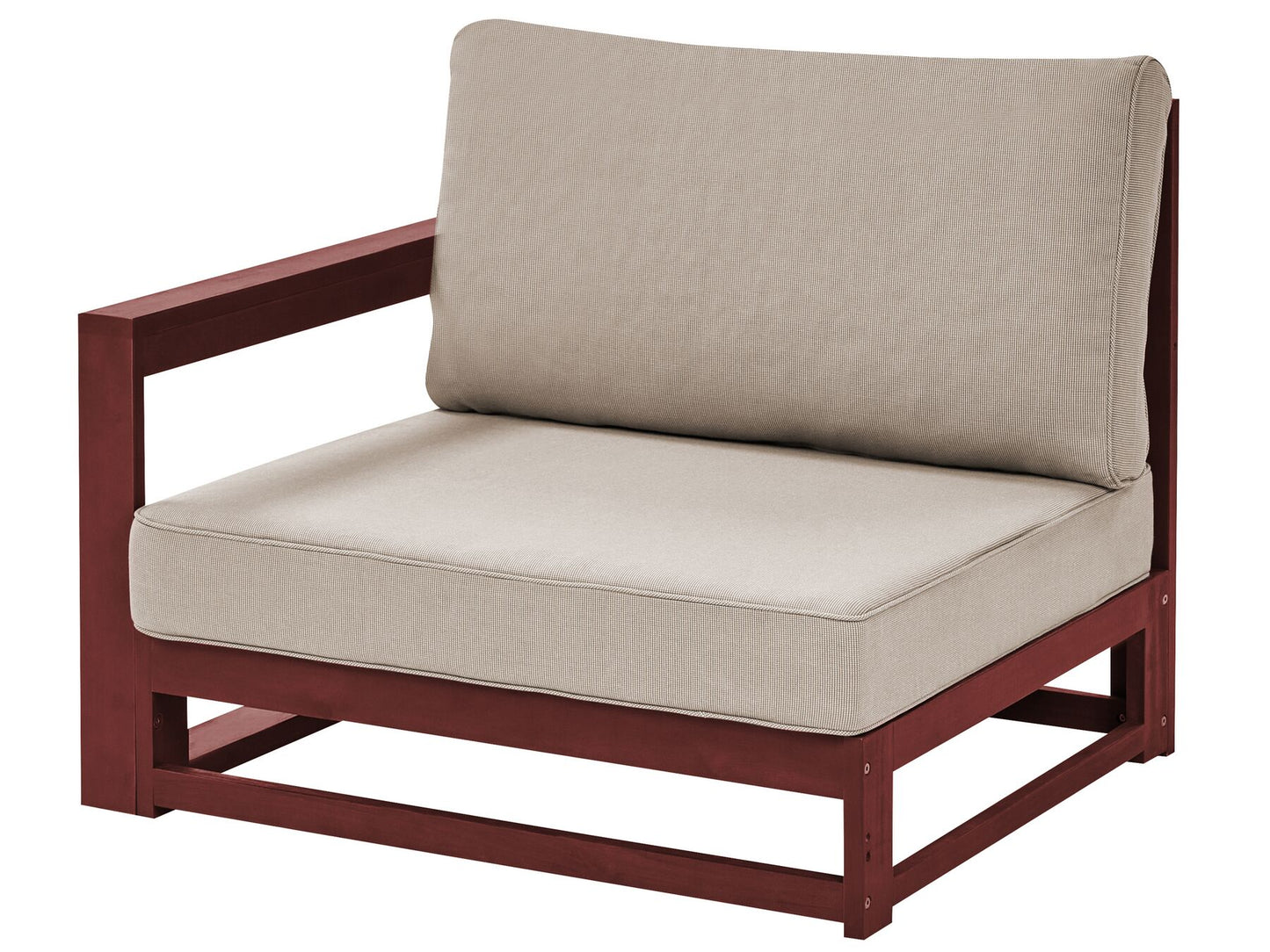 Garden Sofa 2 Seater TIMOR Modular Certified Acacia Wood Dark Red