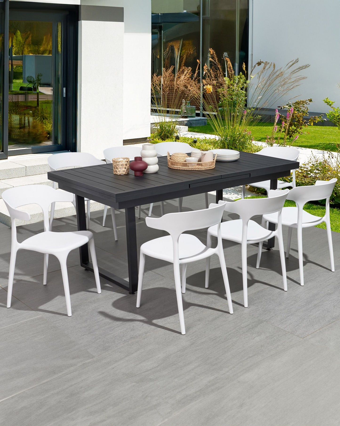 Set of 8 Dining Chairs GUBBIO White