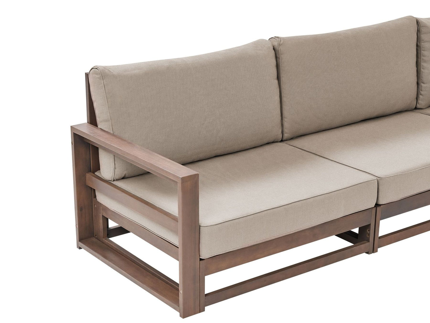 Garden Lounge Set with Table 5 Seater TIMOR Modular Certified Acacia Wood Dark Brown