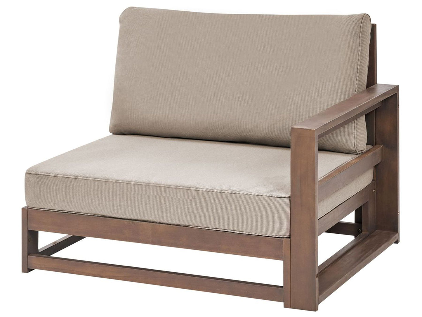 Garden Corner Sofa 2 Seater TIMOR Modular Certified Acacia Wood Dark Brown