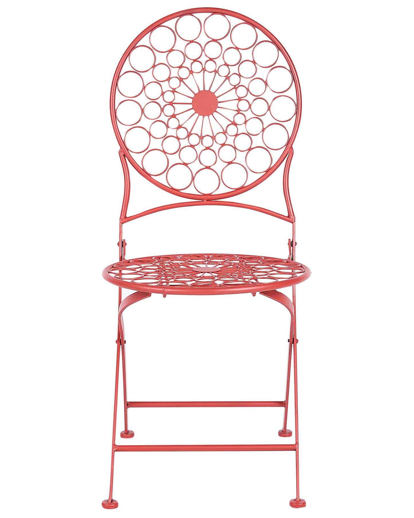 Set of 2 Garden Chairs SCARIO Metal Red