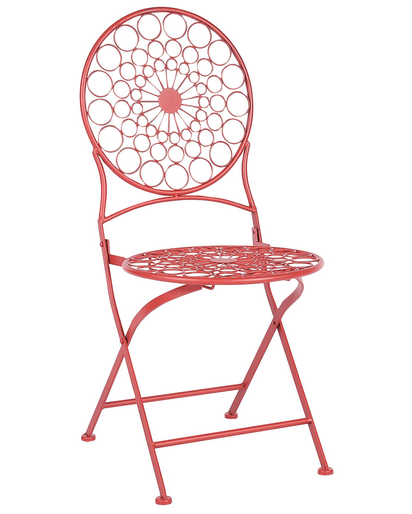 Set of 2 Garden Chairs SCARIO Metal Red