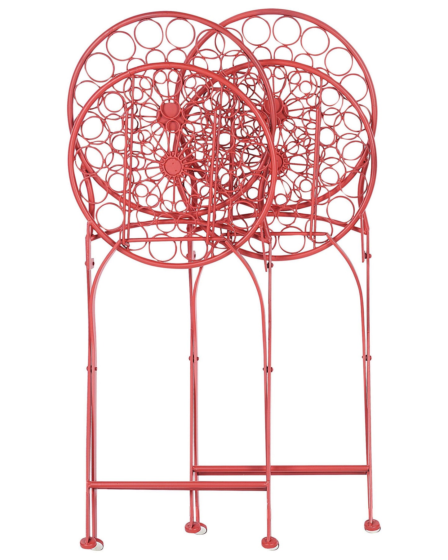 Set of 2 Garden Chairs SCARIO Metal Red