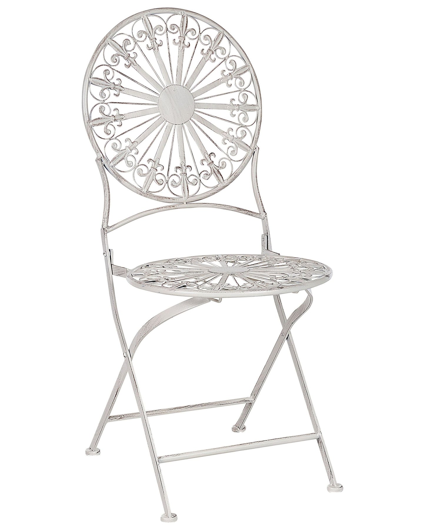 Set of 2 Garden Chairs SCAFA Metal White