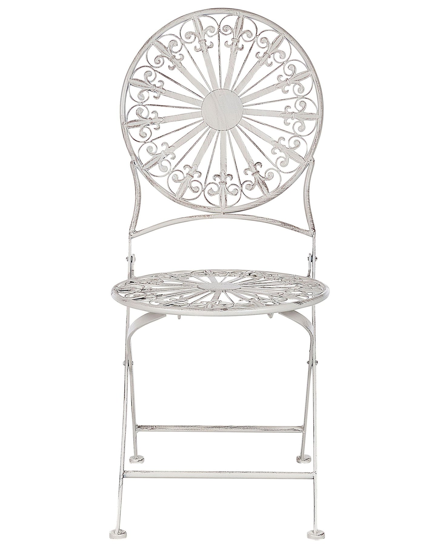 Set of 2 Garden Chairs SCAFA Metal White