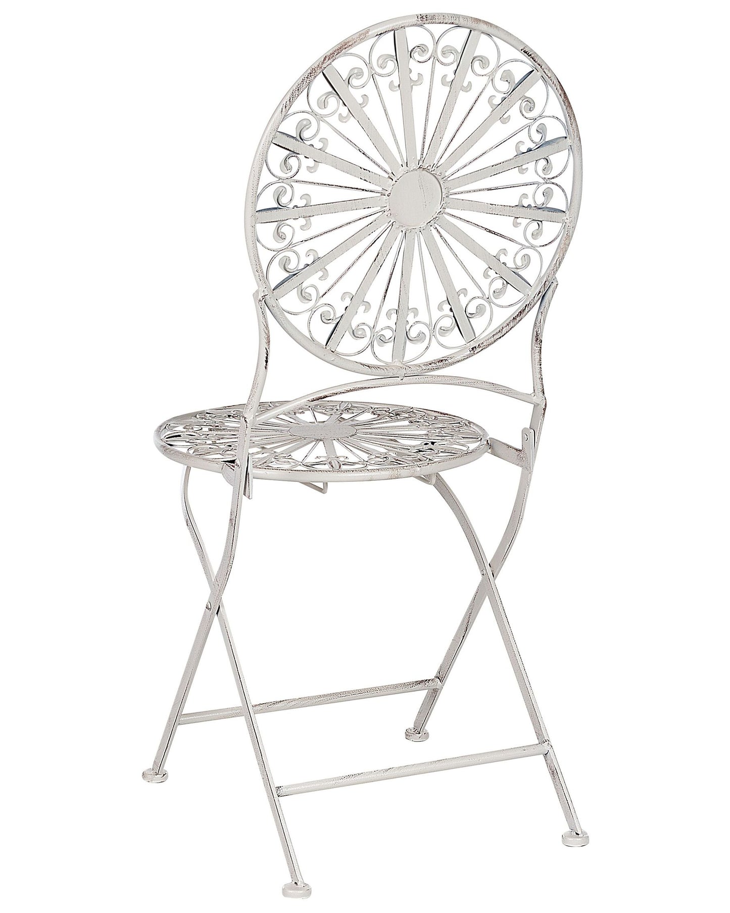 Set of 2 Garden Chairs SCAFA Metal White