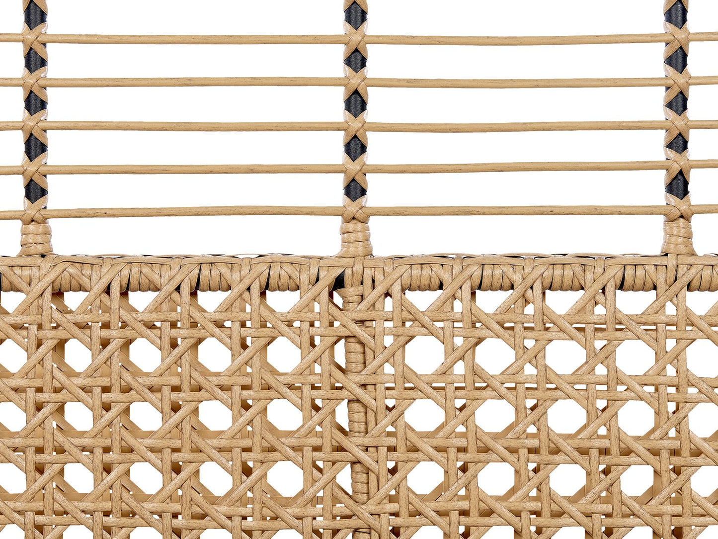 Garden Sofa 2 Seater PRATELLO PE Rattan Natural