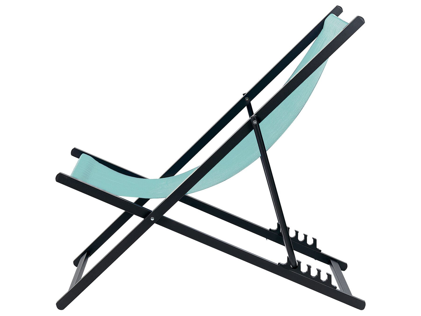 Folding Deck Chair Turquoise and Black LOCRI II