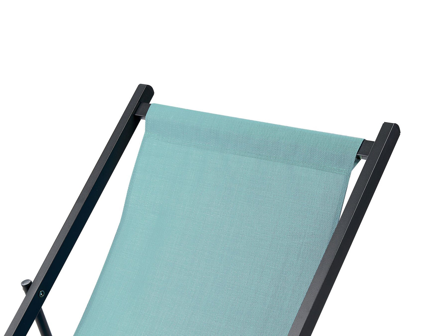 Folding Deck Chair Turquoise and Black LOCRI II