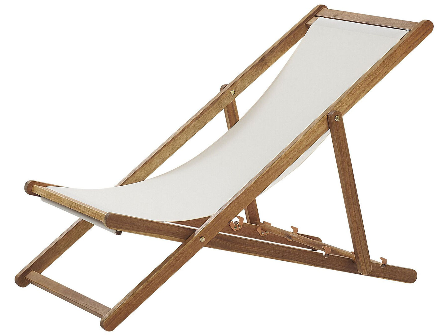 Folding Deck Chair ANZIO with Replacement Fabrics Acacia Wood Light Brown