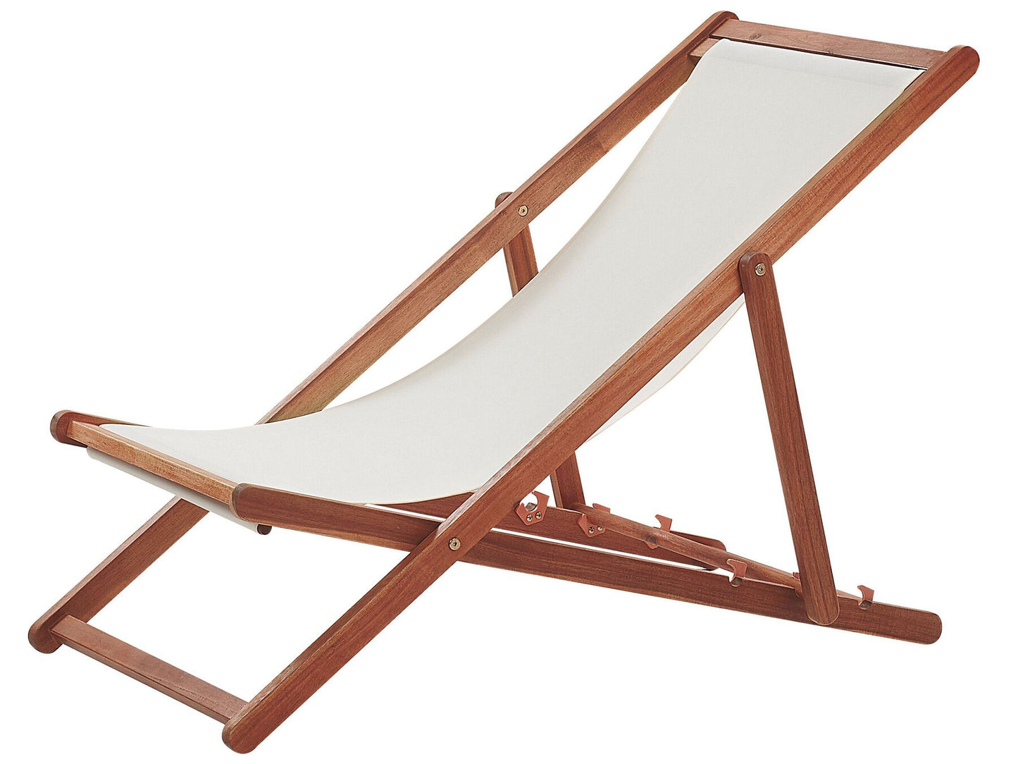 Folding Deck Chair ANZIO with Replacement Fabrics Acacia Wood Dark Brown