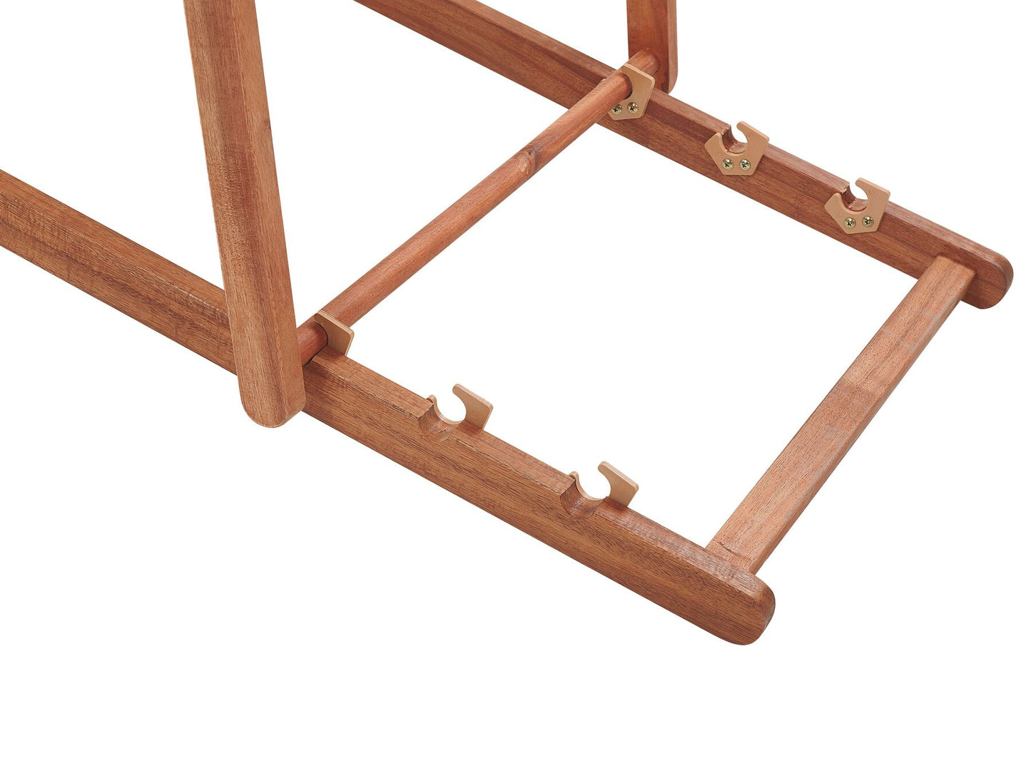 Folding Deck Chair ANZIO with Replacement Fabrics Acacia Wood Dark Brown