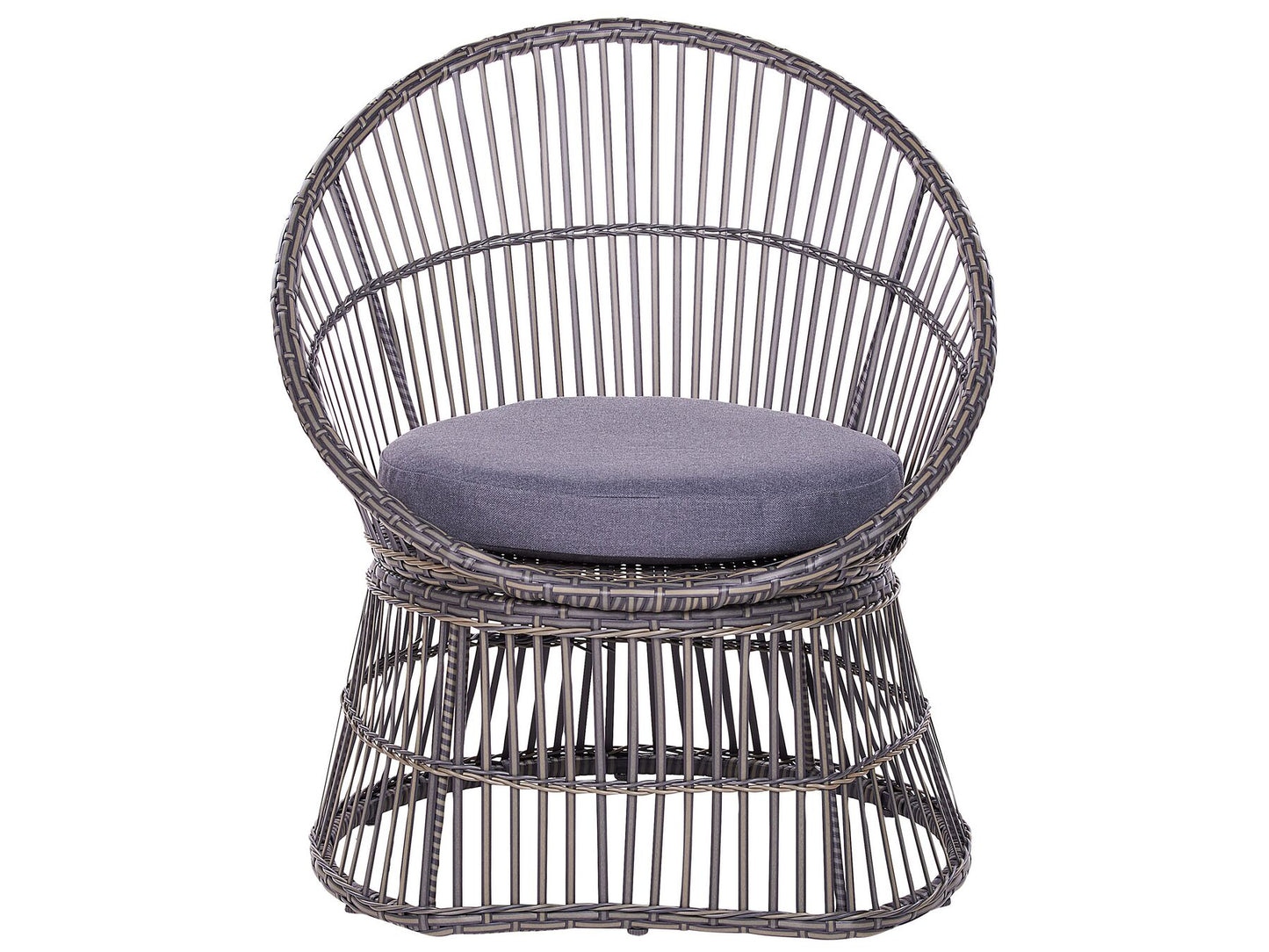 Bistro Set with Cushions MESYNA PE Rattan Taupe