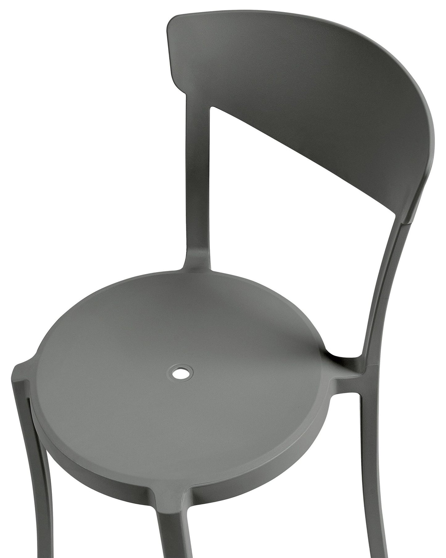 Set of 4 Garden Chairs VIESTE Dark Grey