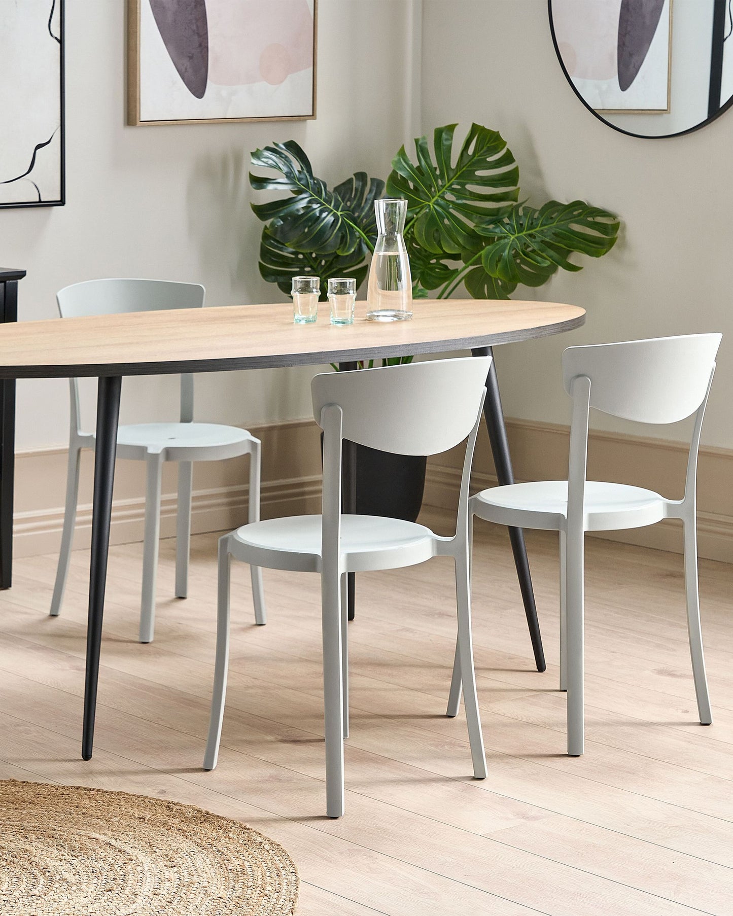 Set of 4 Garden Chairs VIESTE Light Grey