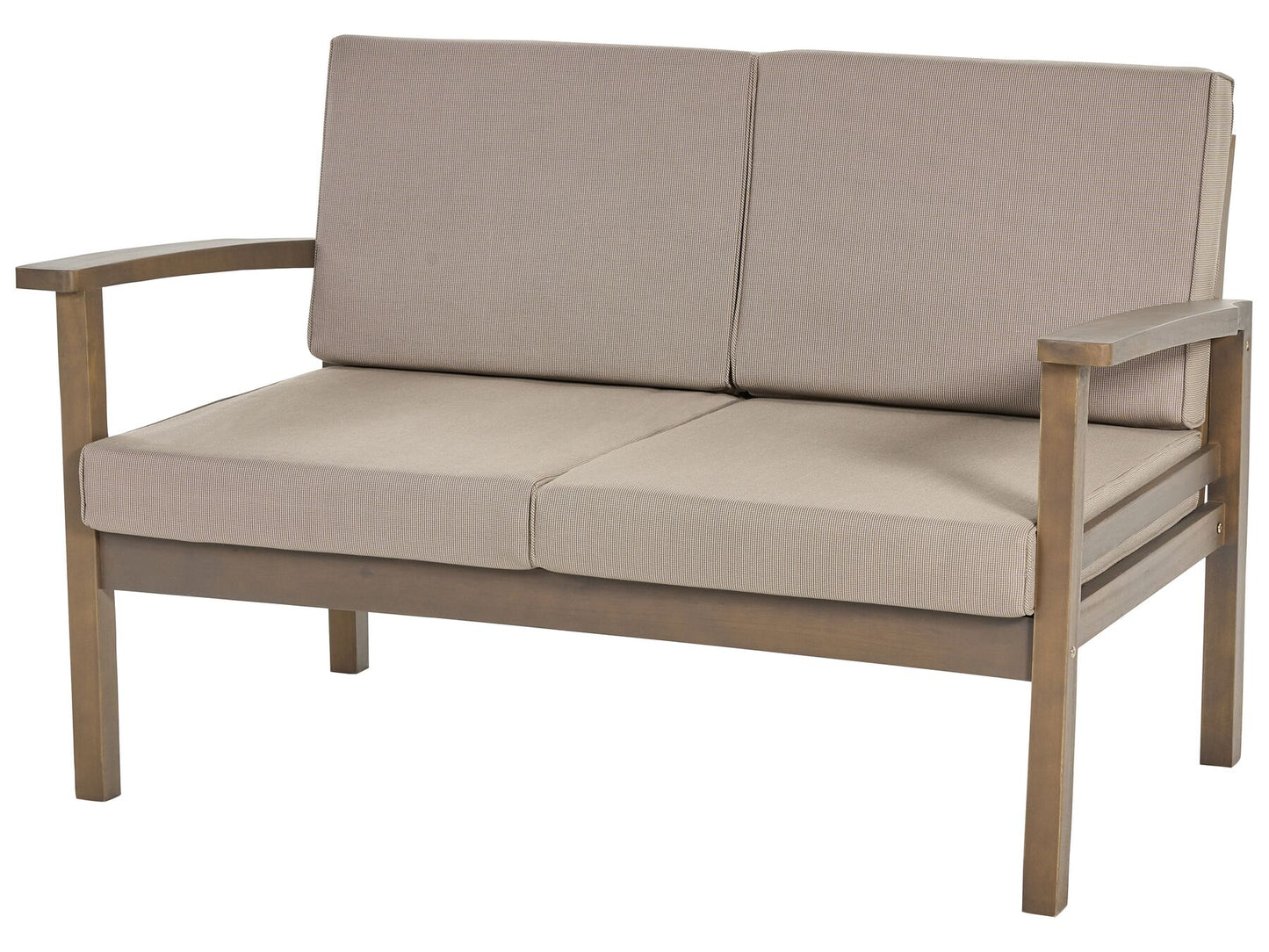 Garden Lounge Set with Table 4 Seater MANILA Acacia Wood Dark Brown