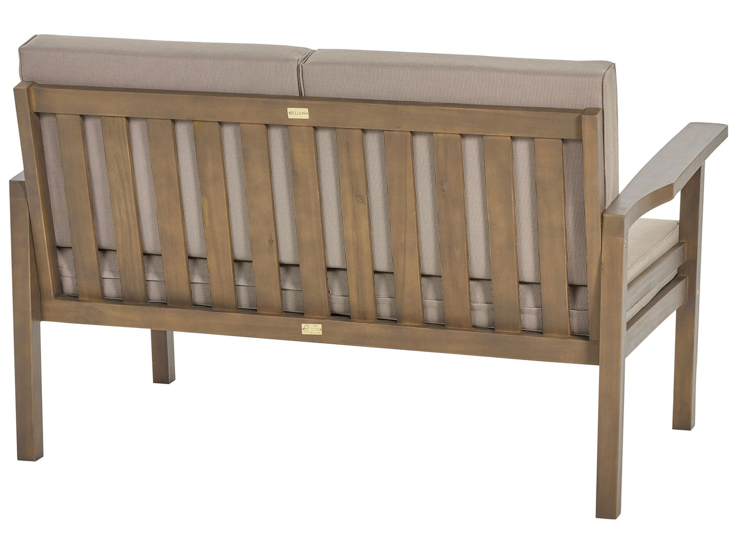 Garden Lounge Set with Table 4 Seater MANILA Acacia Wood Dark Brown