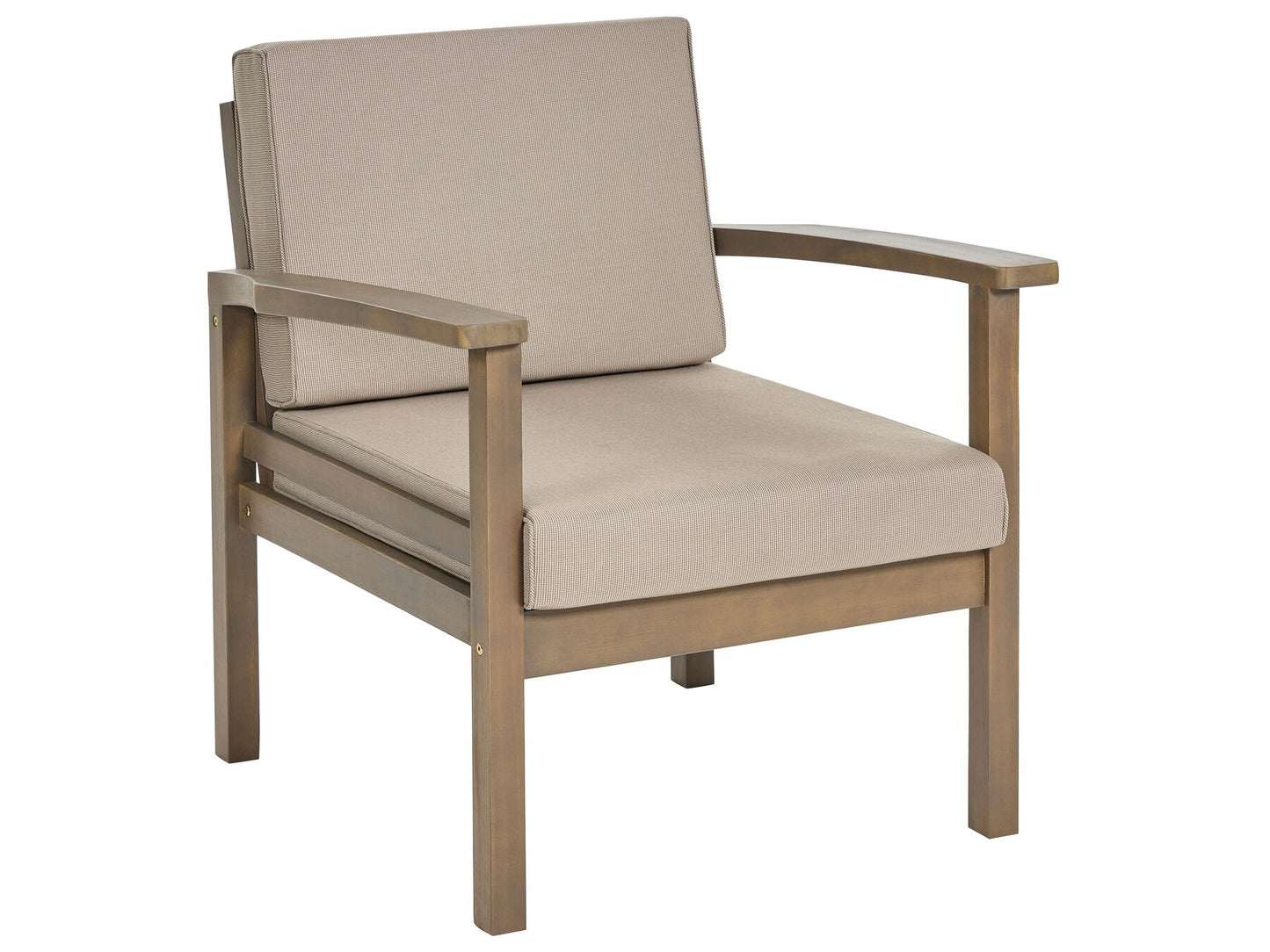Garden Lounge Set with Table 4 Seater MANILA Acacia Wood Dark Brown