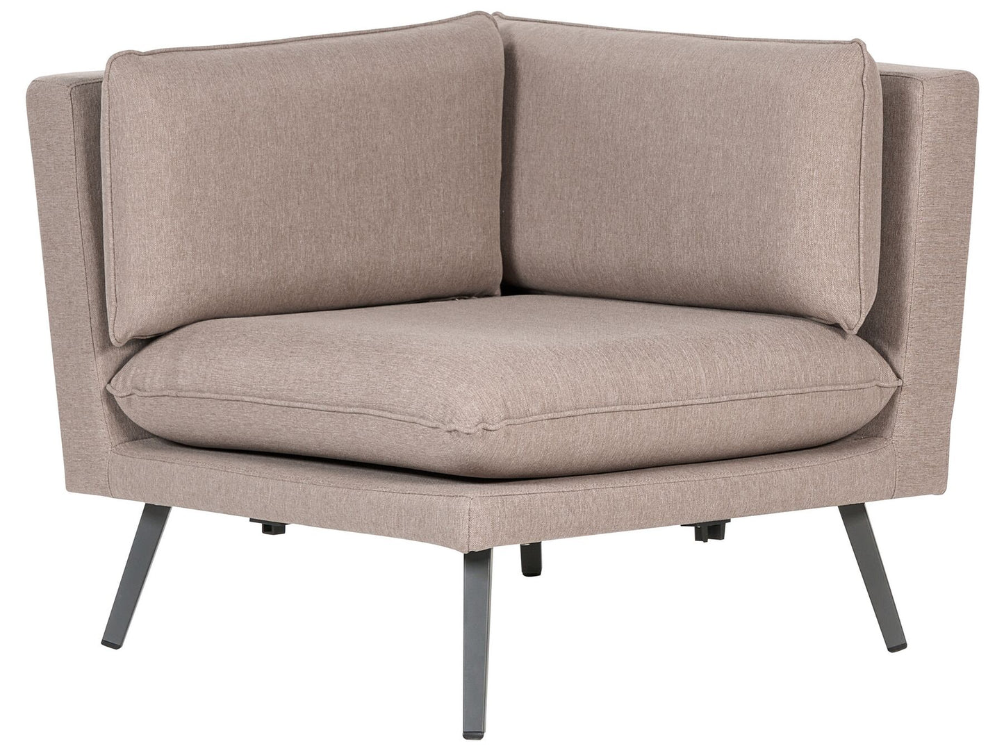 5 Seater Modular Garden Corner Sofa Beige LORETELLO