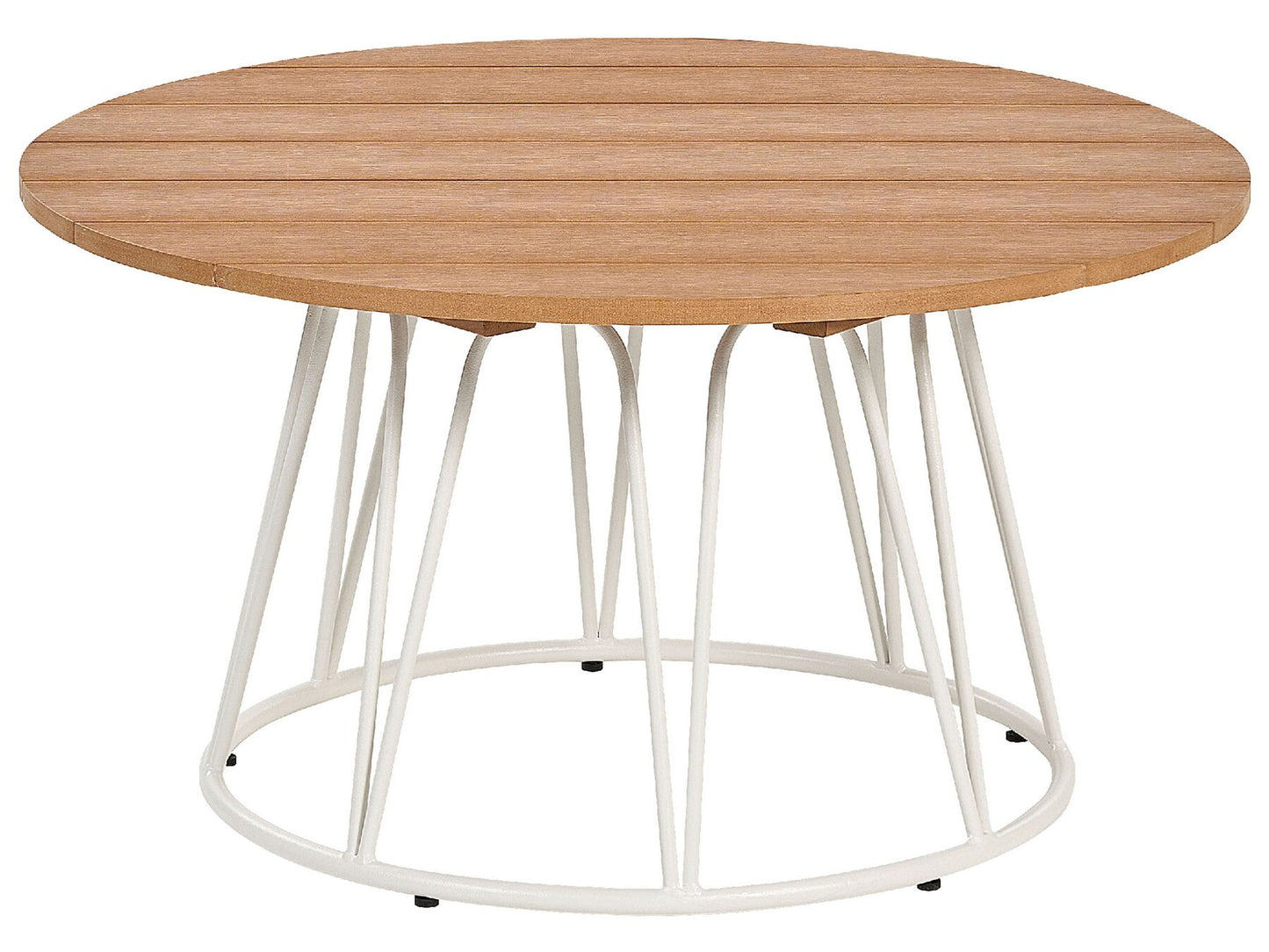 Garden Lounge Set with Table 4 Seater MONTESILVANO Metal Light Beige