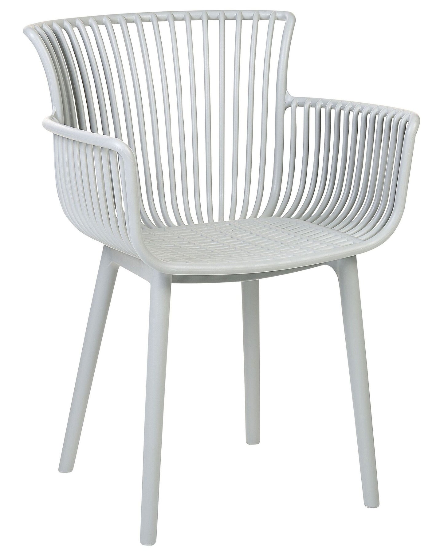 Set of 4 Garden Chairs PESARO Light Grey