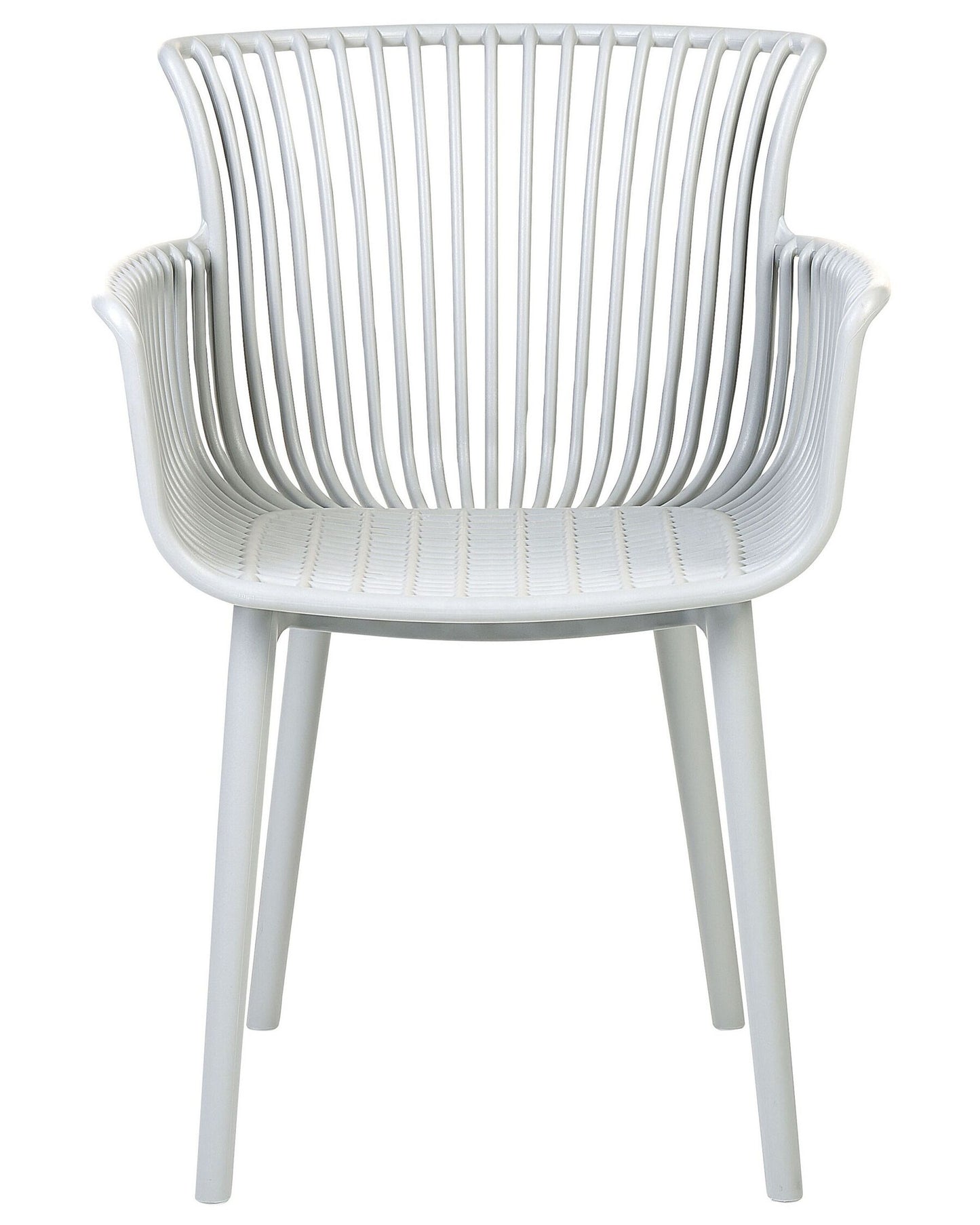 Set of 4 Garden Chairs PESARO Light Grey