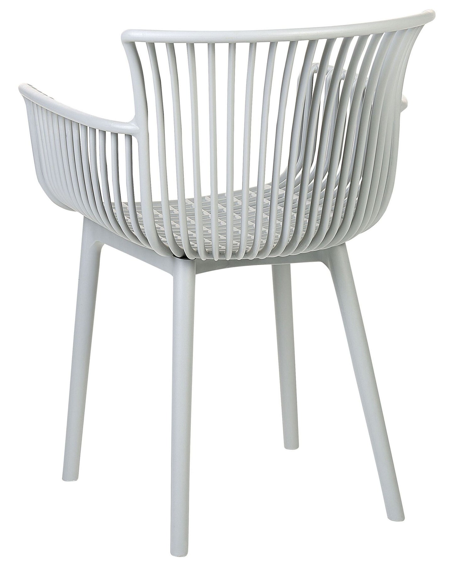 Set of 4 Garden Chairs PESARO Light Grey