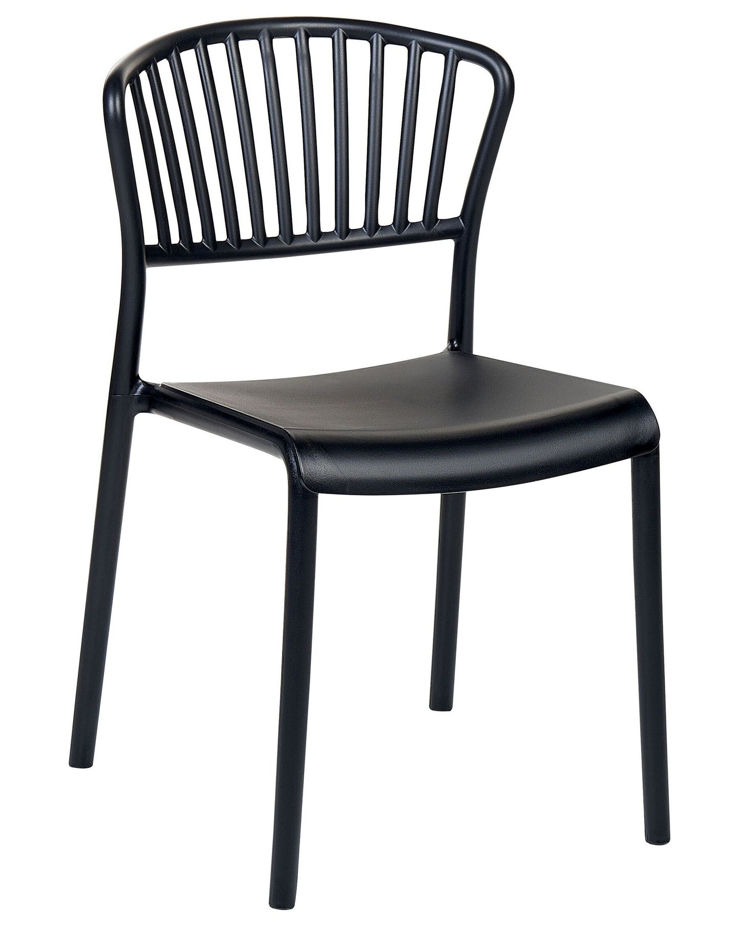 Set of 4 Garden Chairs GELA Black