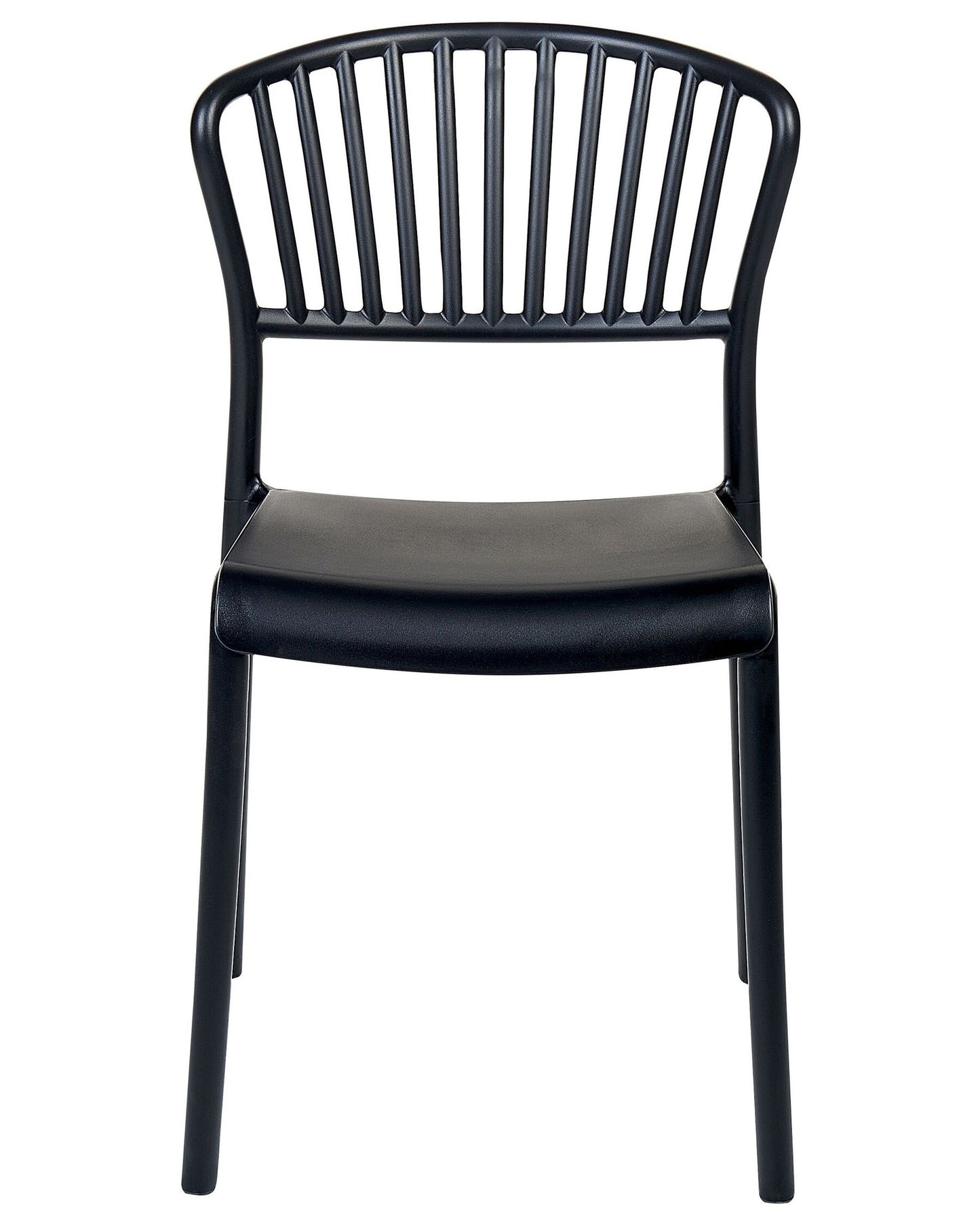 Set of 4 Garden Chairs GELA Black