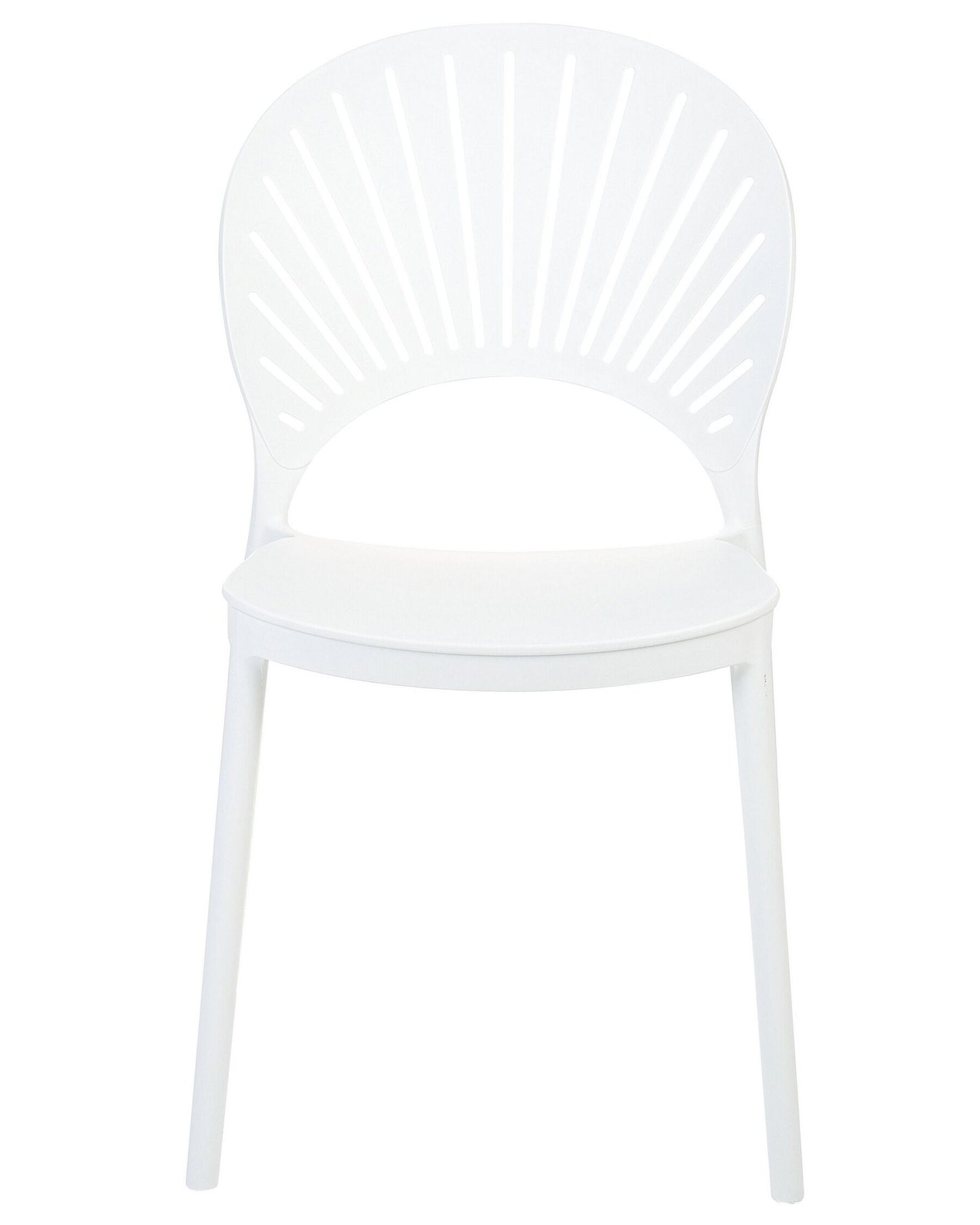 Set of 4 Garden Chairs OSTIA White