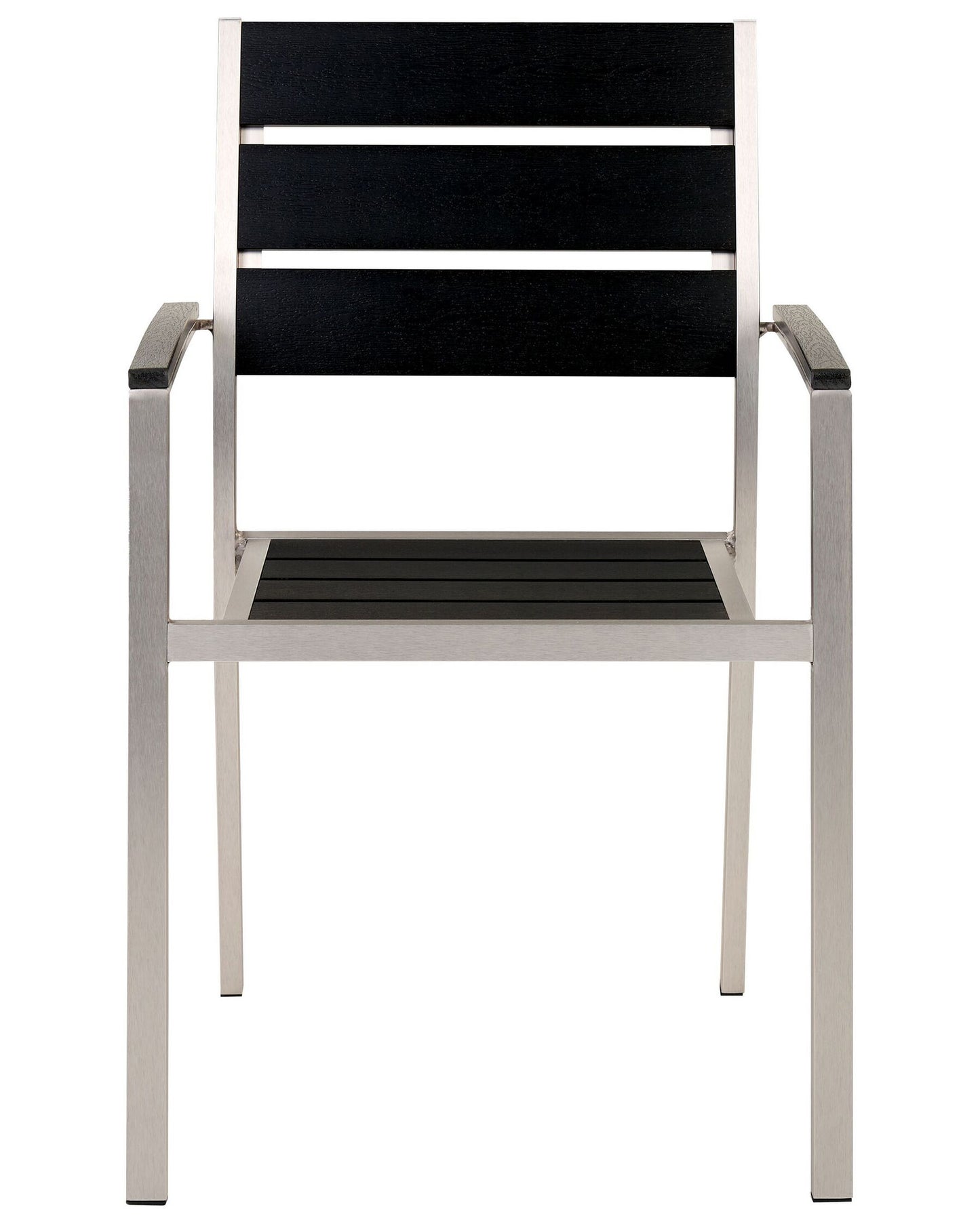 Set of 6 Garden Chairs VERNIO Black/ Silver
