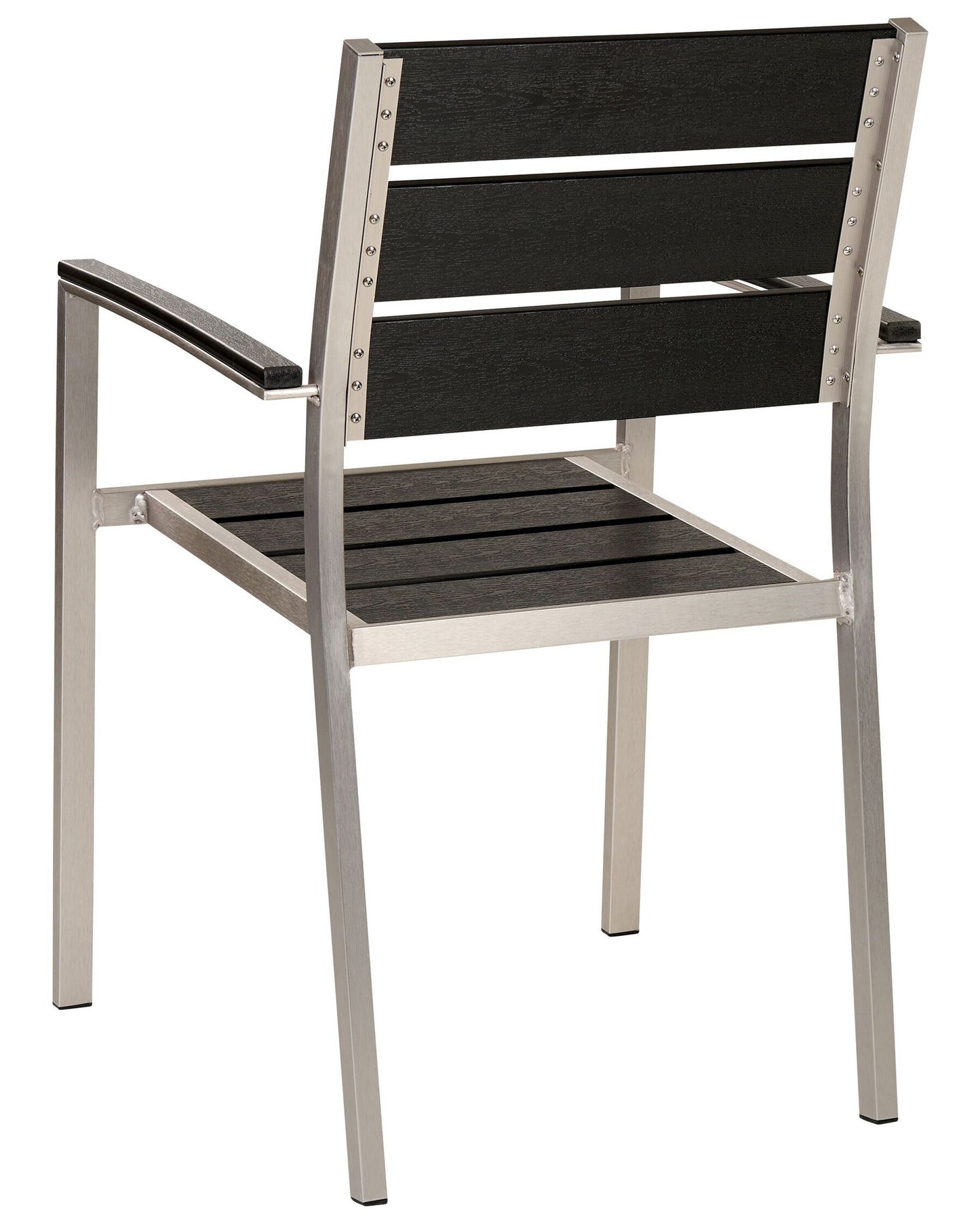 Set of 6 Garden Chairs VERNIO Black/ Silver