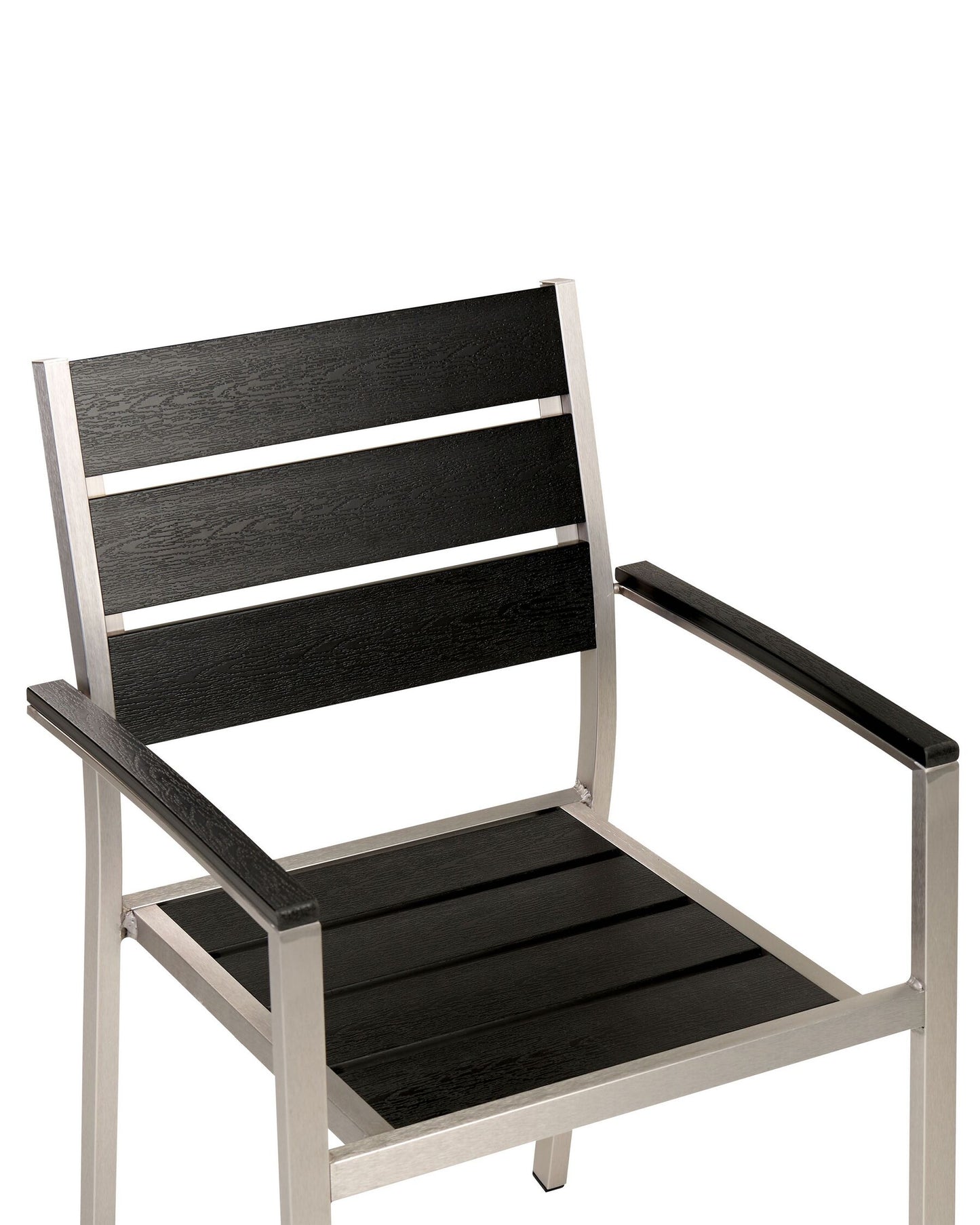 Set of 6 Garden Chairs VERNIO Black/ Silver