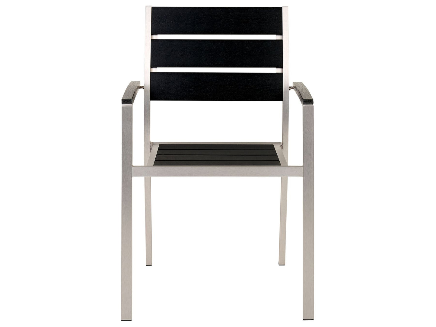 Garden Dining Set 6 Seater VERNIO Black/ Silver