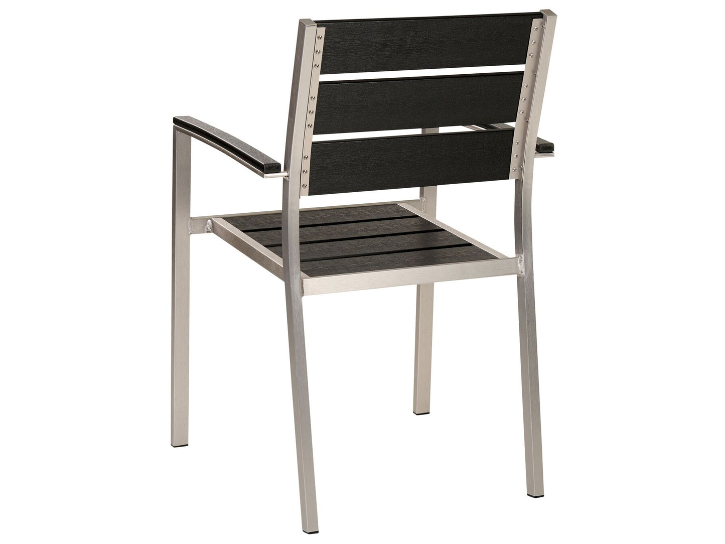 Garden Dining Set 6 Seater VERNIO Black/ Silver