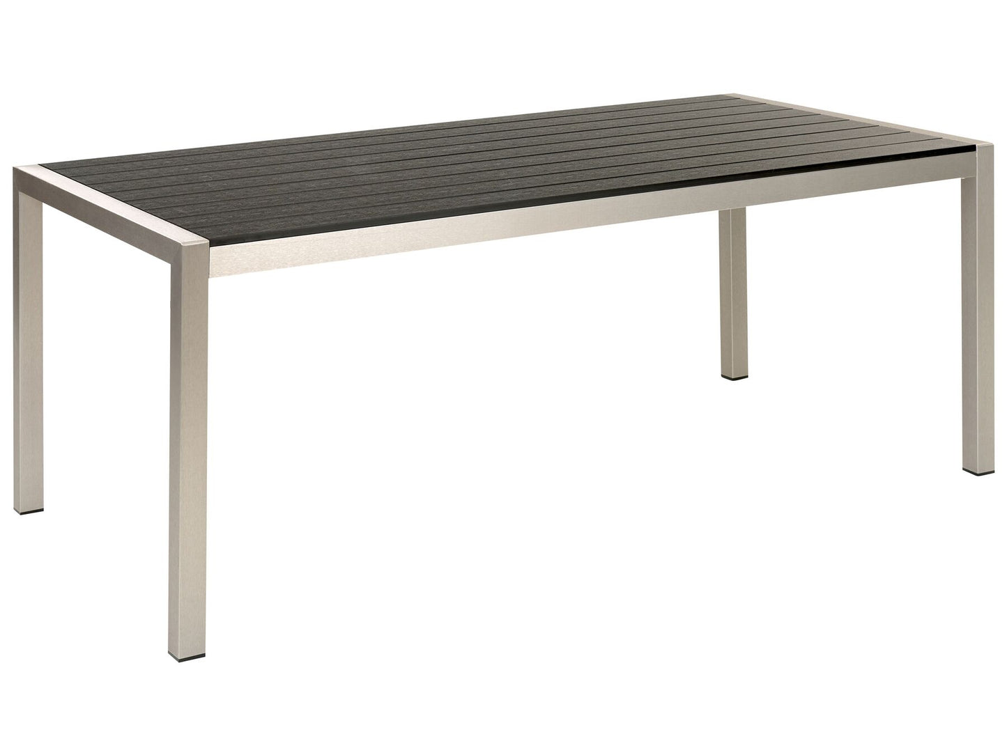 Garden Dining Set 6 Seater VERNIO Black/ Silver