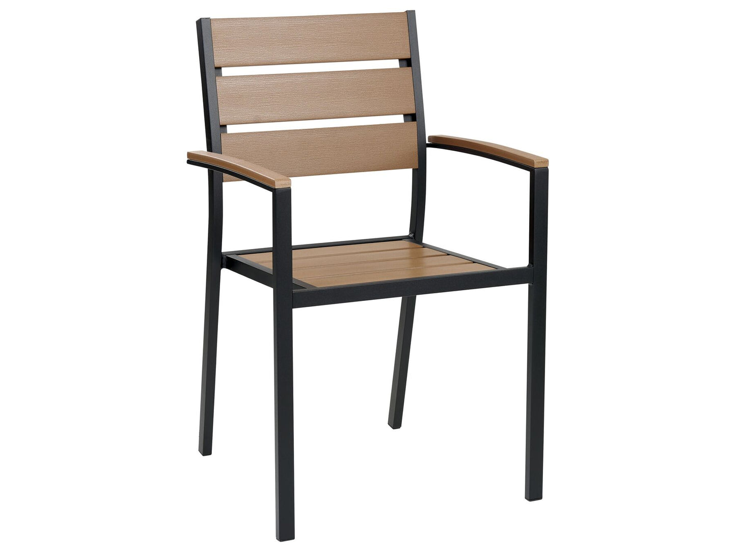 Garden Dining Set 6 Seater VERNIO Brown/ Black