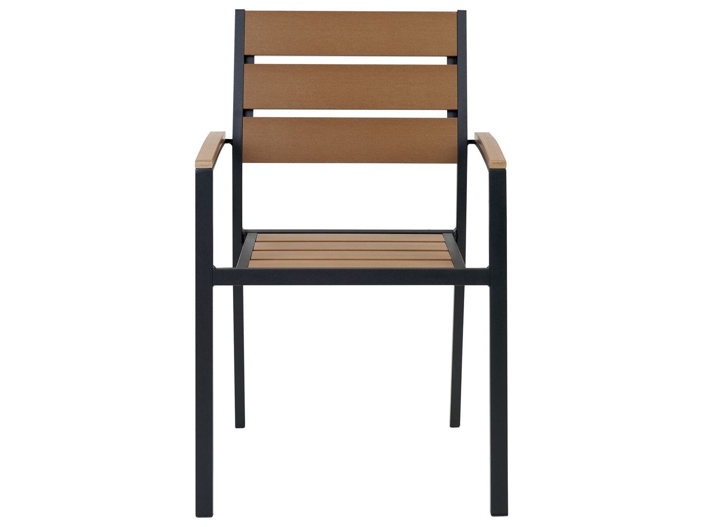 Garden Dining Set 6 Seater VERNIO Brown/ Black