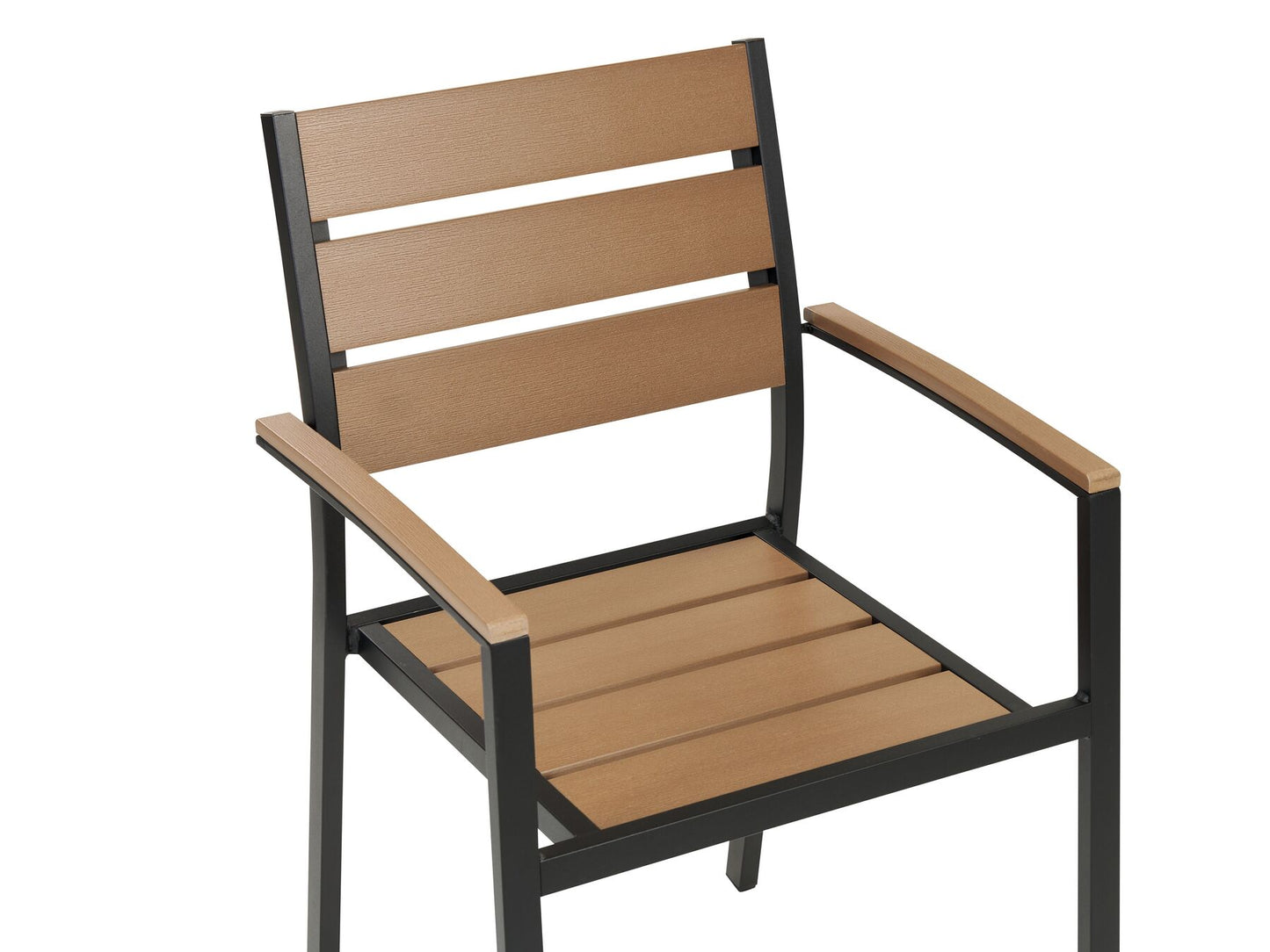 Garden Dining Set 6 Seater VERNIO Brown/ Black