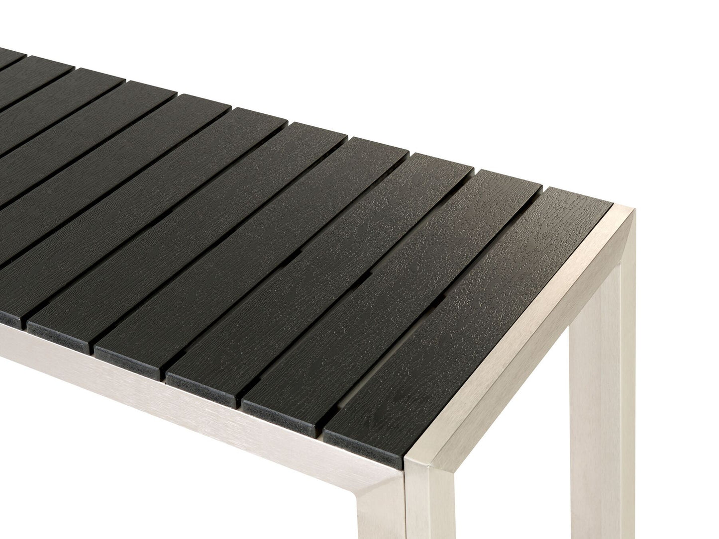 Garden Dining Set with Benches 6 Seater NARDO Black/ Silver