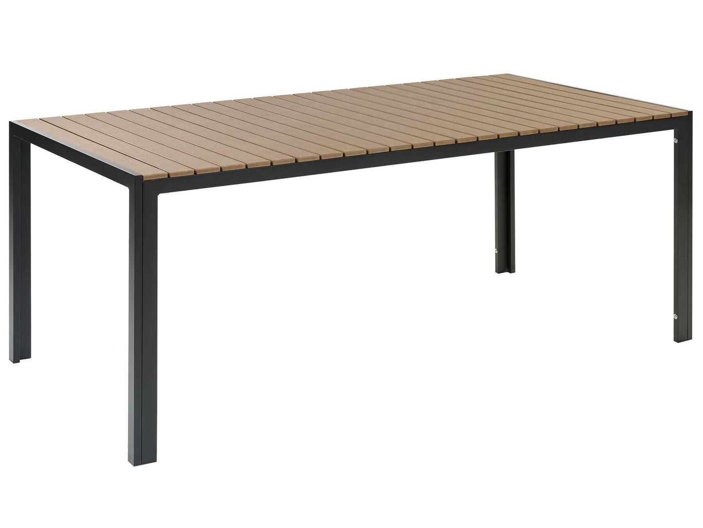 Garden Dining Set with Benches 6 Seater NARDO Brown/ Black