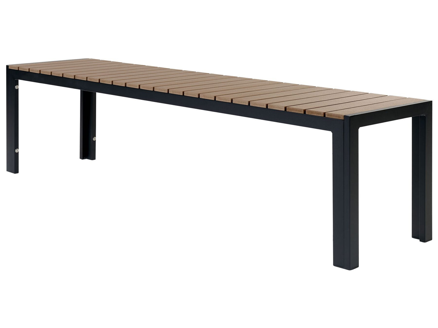 Garden Dining Set with Benches 6 Seater NARDO Brown/ Black