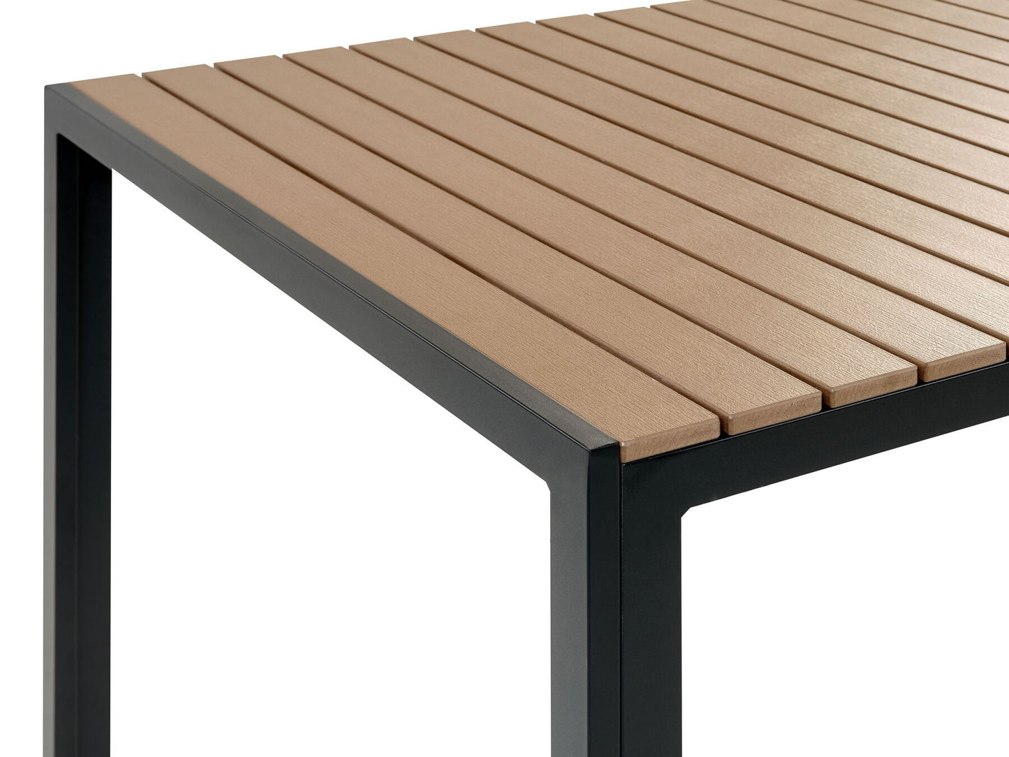 Garden Dining Set with Benches 6 Seater NARDO Brown/ Black
